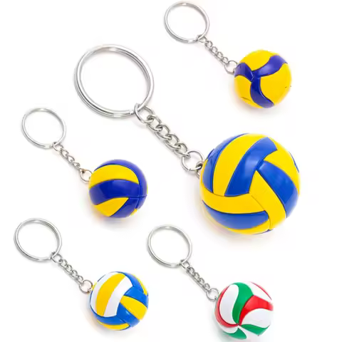 Volleyball Keychain-Assorted Colors-Sports Souvenir,Volleyball Party Favors,Bag Decoration,Key Ring 
