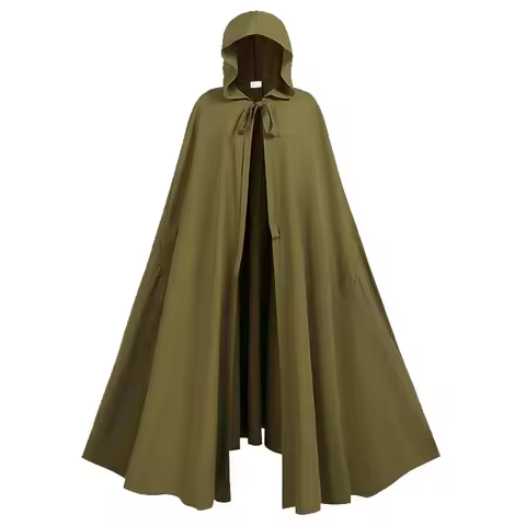 Adult Medieval Hooded Cloak Retro Gothic Knight Pirate Hobbit Cosplay Cape for Halloween Carnival Pa