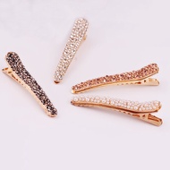 Vintage Pearl Crystal Women Banana Hair Clips Korean Style Long Size Hair Claw Ponytail Catch Clip