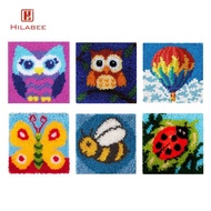 [UsusexaMY] Latch Hook Kits Crochet Yarn Kits, diy work Crocheting Rug Yarn Cushion Embroidery Carpe