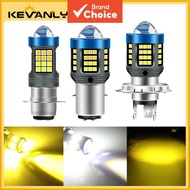 KEVANLY T19 P15D H4 BA20D LED Motorcycle Headlight AC 12V 24V Lens White Yellow Hi Lo