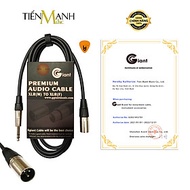 Dây Cáp Loa Kiểm Âm Giant XLR Canon Đực Sang 6ly Balanced Stereo TRS GC24 Ggiant 1/4 in to XLR3M Giắ