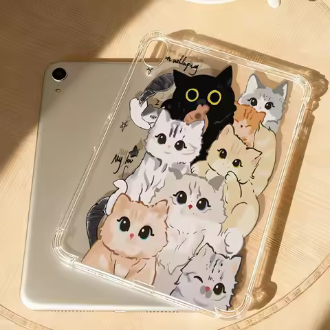 Funny Cat Case For iPad Case 2022 Pro 11 10th 13-inch Gen 10.9 Air 4/5 iPad 7/8/9th 10.2 5/6th 9.7in