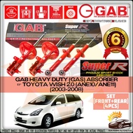 GAB SUPER R PREMIUM SPORT HEAVY DUTY Toyota Wish 2.0 ANE10 ANE11 Gas Shock Absorber FRONT REAR SET