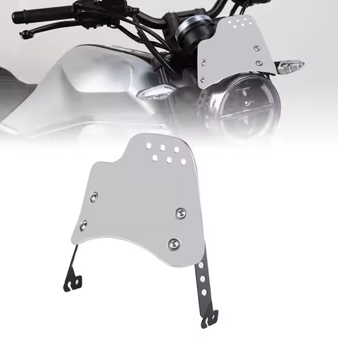 Universal Motorcycle Windshield Windscreen Wind Deflector Round Headlight For Husqvarna For Yamaha X