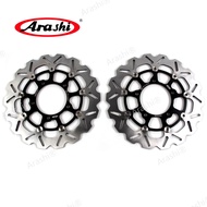 Arashi Motorcycle CNC Floating Front Brake Disc Rotors For SUZUKI GSX-R 1000 2005-2008 2006 2007 GSX