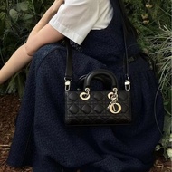 迪奧橫板黛妃DIOR黑色小號Lady D-Joy黛妃包M0613ONGE