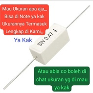 RESISTOR 5W-0.47 OHM 5W 0.47ohm WESTAN COMPONENT FUSE CHALK