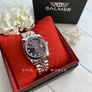 [Original] Balmer 5004M SS-7S Classic Sapphire Women Watch with Purple Dial Silver Stainless Steel Official Warranty