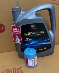 น้ำมันเครื่อง0w20สังเคราะห์เเท้100% เกรด API 10000กม. 4ลิตร เเถมกรองHondaกับแหวน Full Synthetic