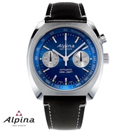 Alpina Startimer Pilot Heritage Blue Swiss Automatic Mono Pusher Chronograph Panda Dial Watch