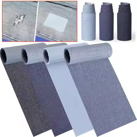 1/5Pcs Jeans Denim Patches Inside Outside Jean Iron On Patches 8x50cm(3"x20") Cotton Repair Patch fo