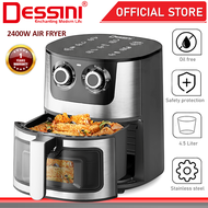 Dessini Italy 4.5L electric air fryer convection oven toaster timer oil free roaster breakfast machi