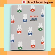 Miffy Planner 2026 B6 Weekly Block Square Layout Gray Dec 2025 Start [Japan Shipped]