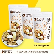 Bundle of 3 Nutty Lover Premium Nutty Mix - Natural Mixed Nuts 500gram x 3