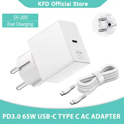 GaN PD 65W 20V 3.25A USB C TYPE-C Laptop AC Adapter Charger For LG Gram HU10967-20029 R-R-HR3-ADT-65