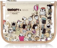史諾比 - 日本版Snoopy史努比 袋 收納袋 化妝袋 Charlie Brown Lucy Linus Olaf (Beige) 防水 面戶外旅行儲存整理小物收納袋包 平行進口