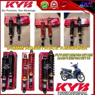 KAYABA KYB ABSORBER BELAKANG HONDA FUTURE125FI/DASH125FI/WAVE125FI 340MM ADJUSTABLE HIGH QUALITY 💯% 