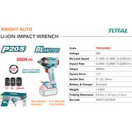 TOTAL TIWLI20501 500Nm 1/2" Li-ion Impact Wrench Industrial Brushless Motor
