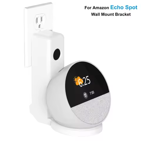 For Echo Spot Wall Bracket with Cable Storage Space-saving Enhance Spatial Sound, For Amazon Echo Sp