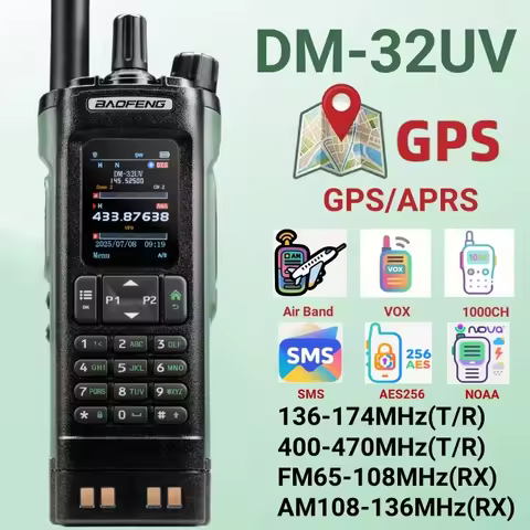 New BAOFENG DM32 Walkie Talkie DM-32 DMR Digital Radio GPS 10W