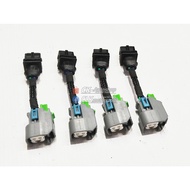 Set of 4 PnP injector harness for Proton Exora Saga BLM FLX  Bosch EV1 Male Injector Socket to EV6 /