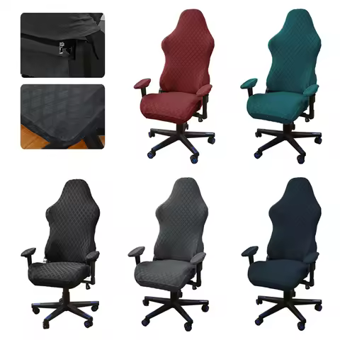 4pcs/set Jacquard Gaming Chair Cover Universal Elastic Office Computer Chair Cover Racing Game Chair