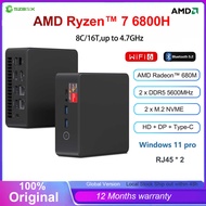 SZBOX Z68 Ryzen 7 6800H MINI PC Windows 11 2*DDR5 M.2 SSD WIFI6 BT5.2 Dual LAN Desktop Computer VS R