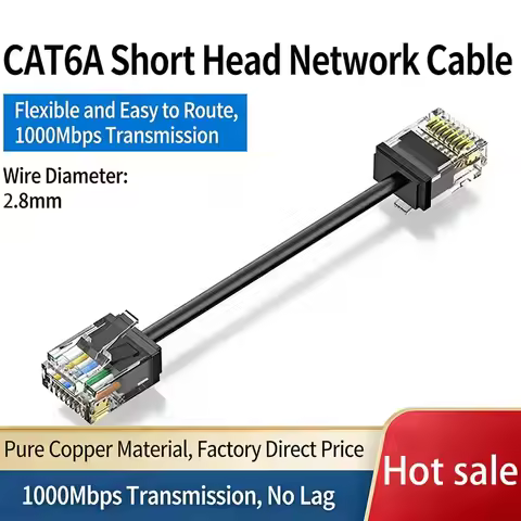 Cat6/Cat6a 24 Pack Ultra Thin RJ45 UTP Round Ethernet Cable 10Gbps Cat 6 Patch Cable for NAS PS5 pat