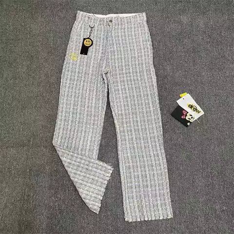 Drew House Wide-Leg Loose-Fitting Casual Pants Short-Sleeved Checkered Pattern Comfortable Streetwea