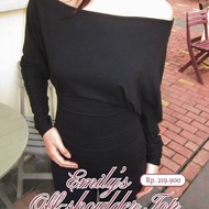 EmilyBuns Off Shoulder Top - Off Shoulder Top Wanita - Asymmetrical Top Wanita