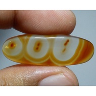 Sulaiman crystal agate ORANGE motif numbers 0-8 and Allah words