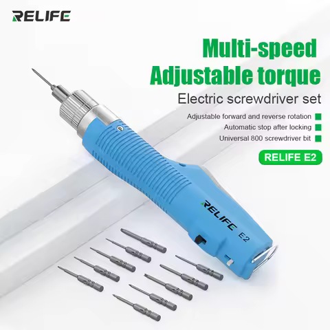 RELIFE E2 Torque Electric Screwdriver Set Multi-speed Adjustable Torque ,Adjustable Forward and Reve