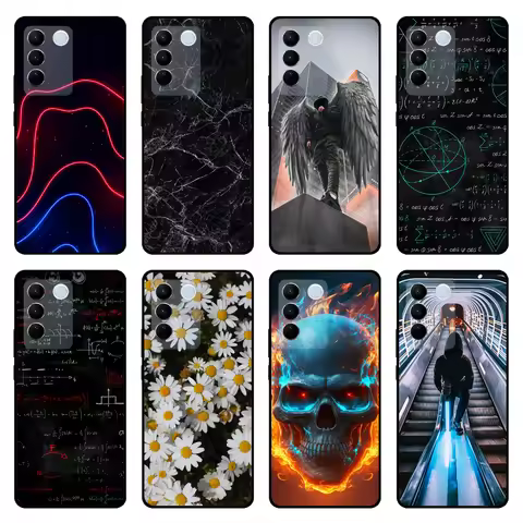 For Vivo V27 V 27 V27Pro V27e Coque Case For Vivo V27e V2237 Phone Cases Wolf Printing Soft Back Cov