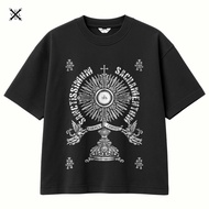 Catholic Spiritual T-Shirt Youth Style Corpus Christi - Boxy Oversized Cotton Combed 24s