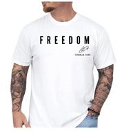 Summer Fashion Men's T-shirt Signature Charlie Kirk shirt Charlie Kirk FREEDOM T-shirt