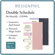 Midori Double Schedule 2026 B6 Monthly Planner Diary 15 Month Gantt Chart & Magic Index (Oct 2025 St