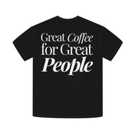 Fugol Coffee Roasters T-Shirt - "Great Coffee for Great People" Broken White Baju t shirt lelaki Baj
