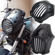 Motorcycle Front Headlight Grille Cover Fairing Mask Fork Cowl Guard Wind Shield Screen Deflector Fo