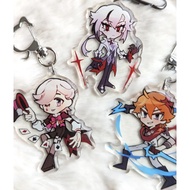 Genshin Impact Acrylic Charm Keychain: Arlecchino, Lyney, Childe