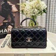 💎Chanel香奈兒｜新款黑金手提Trendy CC Handle woc｜98新芯片款