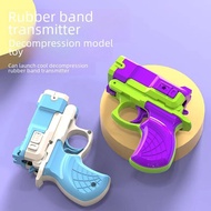 Popular Tiktok Style Carrot Gun Mini 3D Printed Rubber Band Children's Toy Stress Relief Guns Plastic Material Toy Guns