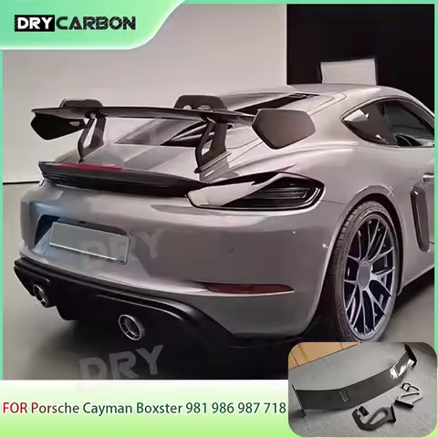 Carbon Fiber Rear Trunk Duck Spoiler Wing Body Kits for Porsche Cayman Boxster 981 986 987 718 GT4 G