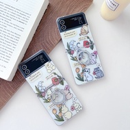 Clear Cute Flip Slim Casing for Samsung Galaxy Z Flip 4 Z Flip 3 Simple Samsung Z Flip4 Z Flip3 Prot