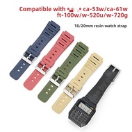 18mm/20mm Notch Resin Watch Strap Compatible CA-53W CA-61W FT-100W W-720G Watch Replacement Band