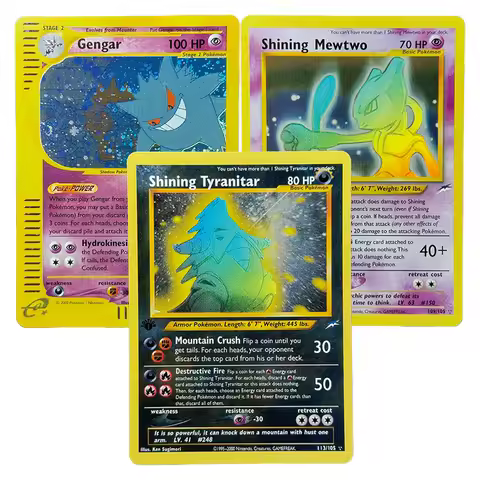 PKM Foil Cards Proxy Cards Gengar Shining Mewtwo Shining Tyranitar Gengar VMAX Giratina V Shining Gy