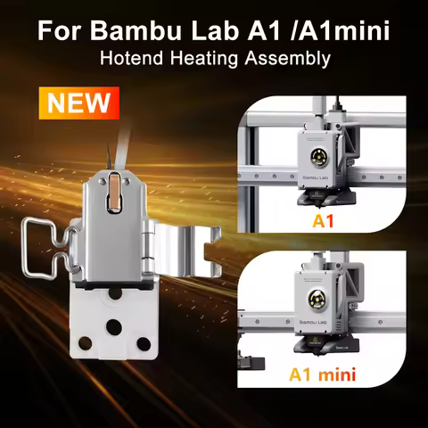 Hotend Heating Assembly For Bambu Lab A1/A1 Mini Nickelage Heat Block Ceramic Nozzle Mounting Compon