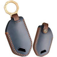 ontto 7-Button Key Fob Cover Fit for Kia Carnival 2025 Handmade Leather Car Key Case for Telluride E