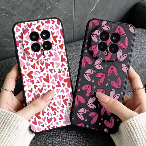 Cartoon Red Pink Hearts For Huawei Mate Pura 80 70 Nova 14 13 Pro Ultra Honor X60i X70i X60 X50 X9d 