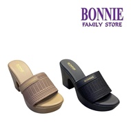BONNIE XJ831-1B HEELS 3 INCI WANITA - HITAM / MILO